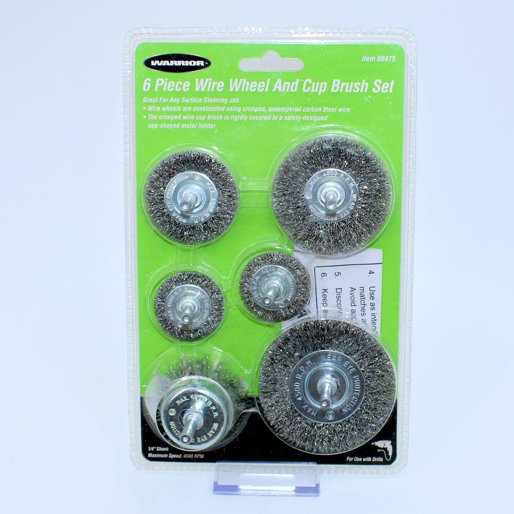 Warrior Wire Wheel/Cup Brush Set 6 Piece